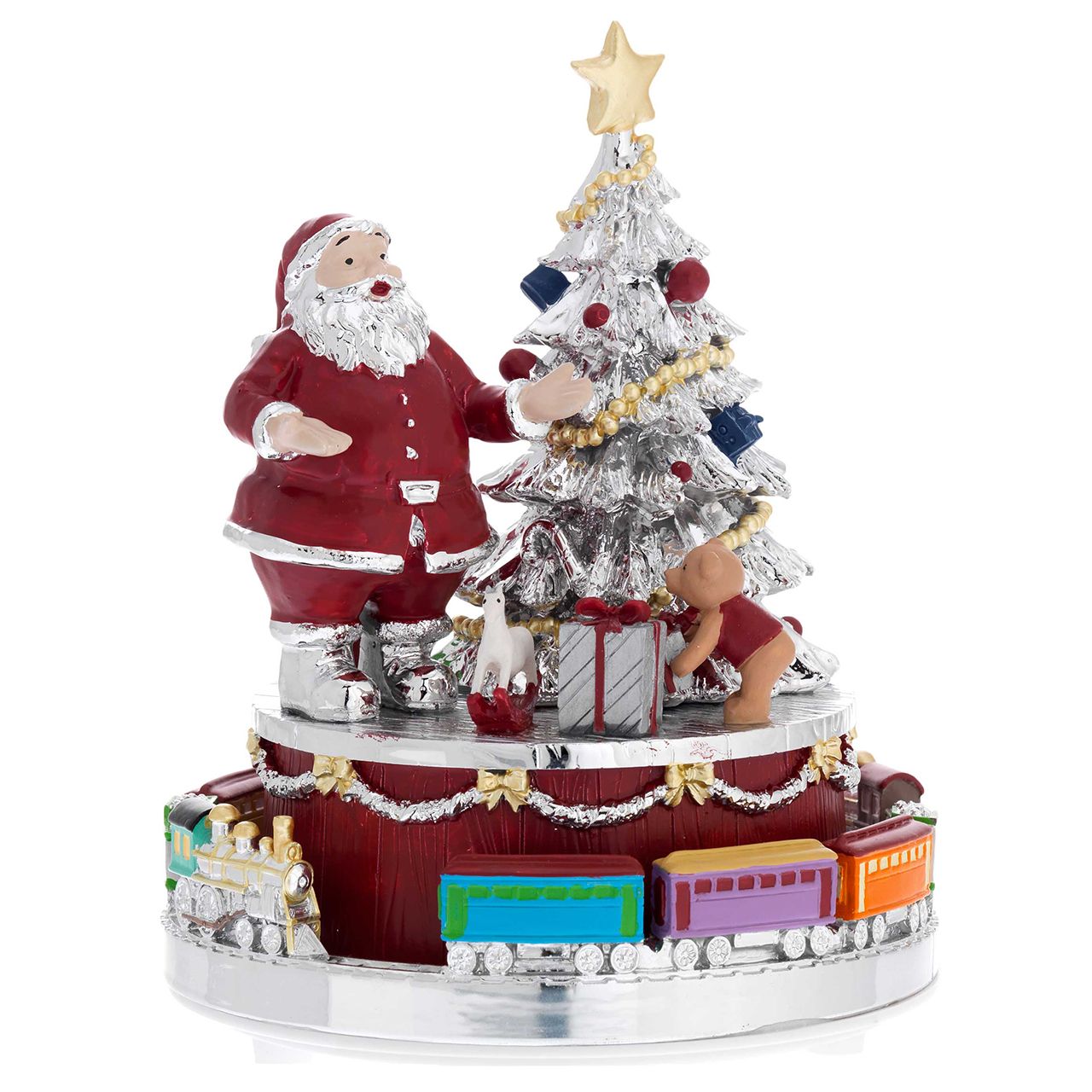 GIOSTRA CON BABBO NATALE E CAMINO ROSSA